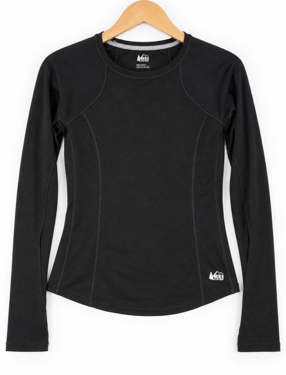 REI Co-op Swiftland Running T-Shirt Women’s XS Black Long Sleeve Reflective NWT
